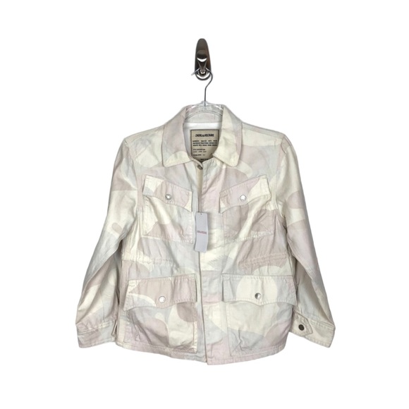 Zadig & Voltaire | NWT Kimo Neutral Camoflauge Jacket Neige Small - Picture 12 of 12